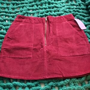 Red Velvet Skirt, size 10